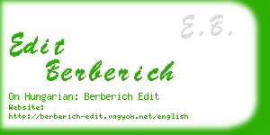 edit berberich business card